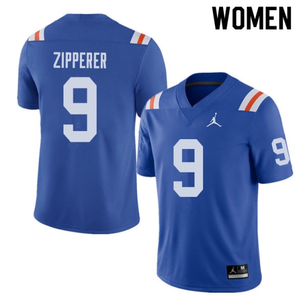 Jordan Brand Women #9 Keon Zipperer Florida Gators Throwback Alternate College Football Jersey